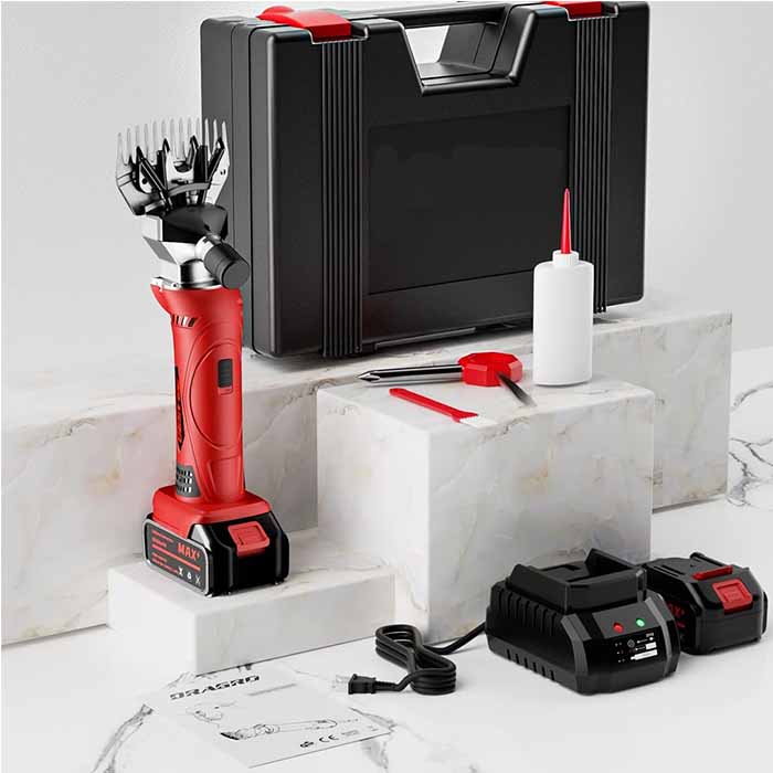 Tosatrice Per Pecore CGOLDENWALL 550W - 2 Batterie 6000mAh, Senza Fili, 6 Velocità, Per Alpaca E Capre - Foto 6